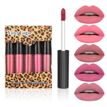 5 popular colors waterproof liquid matte mini lipstick set